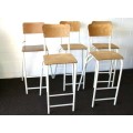 An awesome collection of sturdy white metal bar stools - bid/ bar stool
