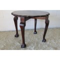 A superb scalloped edge solid oak ball and claw occasional table in wonderful condition