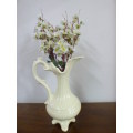 A lovely large vintage porcelain jug/ pitcher, beautiful with flowers on display or on a wash stand