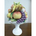 A wonderful, colourful stamped Capodimonte ceramic fruit bowl/ table display in great condition!