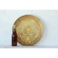 A gorgeous large round ceramic hand painted display platter with stunning detailing RS17