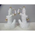 Two beautiful very ornate ornamental figurines of Thai dancers in fantastic condition!!
