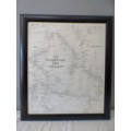A lovely framed, very detailed The Warwickshire Ring waterways map. 100 miles of inland navigation.