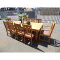 BARGAIN! Absolutely spectacular 10-seater Oak diningroom suite w fabulous upholstered chairs!
