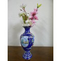 A lovely brightly coloured blue metal posy vase. Gorgeous on its own or with flower clippings | RS17