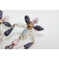 A gorgeous pair of 9ct gold earrings with multi-coloured freshwater cultured pearls = very pretty