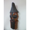 Fantastic large traditional hand carved African tribal mask with awesome detailing! RS17