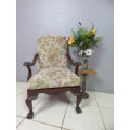 A fabulous vintage Imbuia ball and claw arm chair, fantastic in a sun room, patio, porch!!