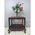A magnificent vintage ball & claw glass top butlers tray/display table in amazing condition.