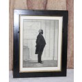 An awesome framed (behind glass) "vintage" print of a Victorian Gentleman's silhouette