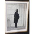 An awesome framed (behind glass) "vintage" print of a Victorian Gentleman's silhouette