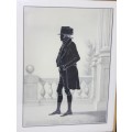 A wonderful framed (behind glass) "vintage" print of a Victorian Gentleman's silhouette bid/print