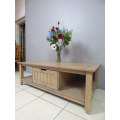 A lovely large centre coffee table w/ large cupboard in the middle; perfect to distress /shabby chic
