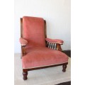 A spectacular large Edwardian walnut armchair w/ beautiful hand carved finishes