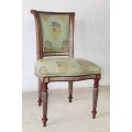 A fabulous Louis XVI revival chair w/ upholstered seat and incredible fluted carved legs