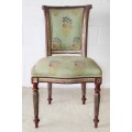 A fabulous Louis XVI revival chair w/ upholstered seat and incredible fluted carved legs