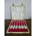 An amazing antique boxed set of Angora EPNS silver plated teaspoons with stunning detailing