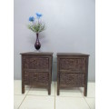 2 lovely two basket drawer bedside pedestals in good condition, perfect to paint. Bid/Pedestal