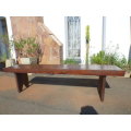 Two stunning and sturdy long wooden outdoor benches in great condition!! Bid/bench