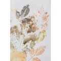 Incredible original watercolour painting of leaves in a metal frame behind glass - RS17Sale