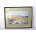 An incredible print of a beautiful and tranquil farmscape  - stunningly framed behind glass