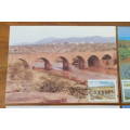 4x RSA (1985) 'Bridges in Transkei' postcards w/ stamps