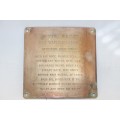 An awesome vintage solid brass "Ship's" Oily water Separator instruction plaque