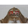 A very rare antique WW2 (9ct gold) Royal Navy officer's enamelled sweetheart brooch with kings crown