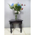 A gorgeous, heavy dark wood occasional/ display/ side table, perfect in your living rooms!!
