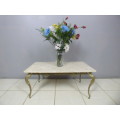 A superb solid brass and marble top coffee table. - stunning in formal lounges, entrances!!