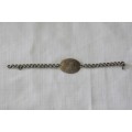 A speclacular antique WW1 "Royal Air Force" military silver identification bracelet