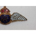 A magnificent (c.1935) Royal Air Force "pilot wings" enameled sweetheart brooch/ pin