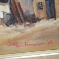 A superb original signed "Marie Vermeulen" landscape painting framed in a stunning period frame
