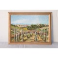 A superb original, framed and signed oil painting of a magnificent farm scene