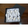 Beautiful boxed set of 12 Sheffield (England) teaspoons in a satin lined box - RS17Sale