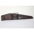 Two stunning canvas rifle bags with side pockets and padding inside in very good condition - bid/bag