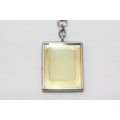 A stunning vintage solid silver photo frame key holder/ chain in fantastic condition