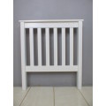 A lovely sturdy painted white wood single bed headboard. Beautiful in all bedrooms!!RS17Bed