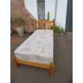 A lovely wooden single bed and Cloud nine mattress, perfect in all bedrooms.