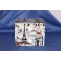 An awesome two-drawer storage/ jewellery box with glass "Paris" themed tiles & glass handles