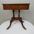 A spectacular vintage "Duncan Phyfe" inspired mahogany console/ hallway table with a single drawer