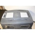 A large pet kennel/ travel case with two storage compartments on top