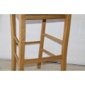 An awesome tall yellow wood bentwood back bar/ cafe chair with and wicker seat in great condition