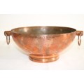 A stunning vintage De Klerk original copper display bowl with handles