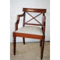 2x superb original "Hans v/d Merwe" solid mahogany Georgian style carver chairs - price per chair
