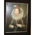 A superbly framed print of the Italian "Portrait of Caraffa Belluccia - Duchesa of Cerce" panting