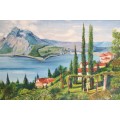 A fantastic signed "H. Moolman"  oil on board painting of a lovely landscape - incredible art!