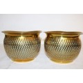 2x beautiful solid brass planter bowls in excellent condition - perfect in a sun room - price/bowl