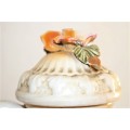 A stunning hand painted Italian made Capodimonte porcelain lidded jug
