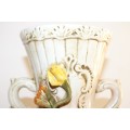 A stunning hand painted Italian made Capodimonte porcelain vase